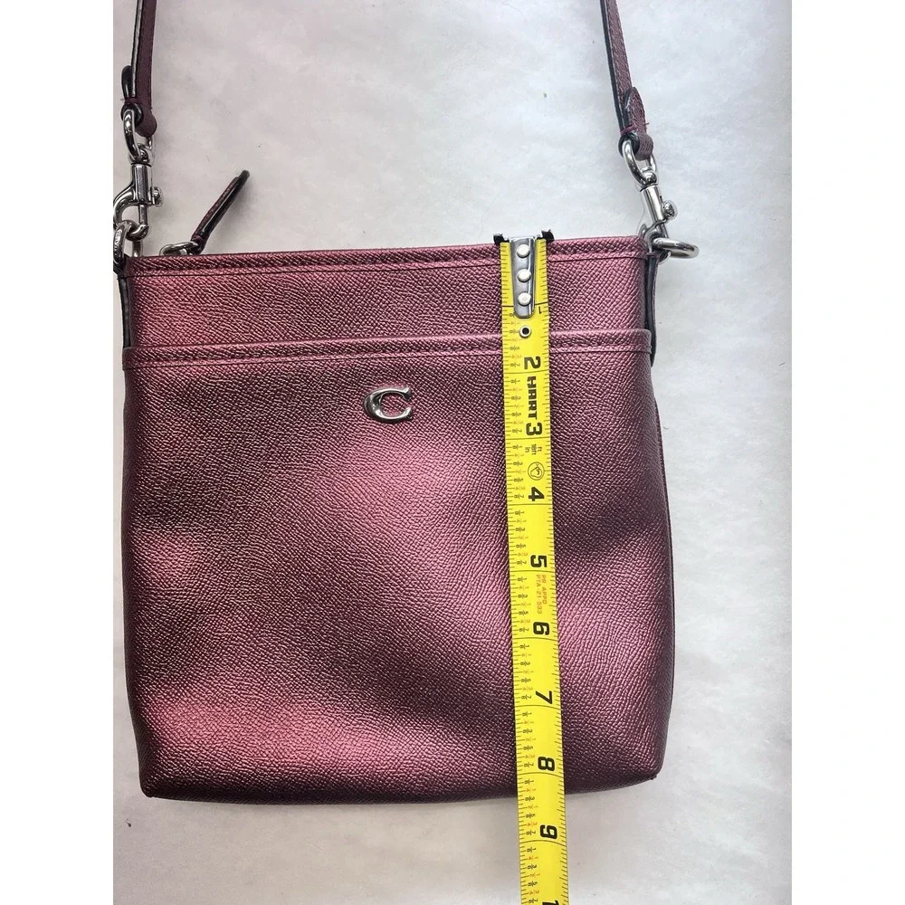 Coach Kitt Messenger Crossbody Bag in Metallic Cherry